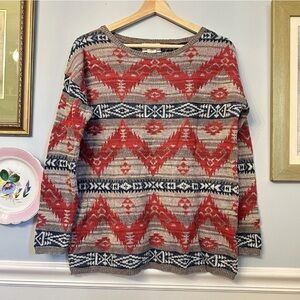 Denim & Supply Ralph Lauren Cotton Sweater Size M Western Country Aztec Cowgirl